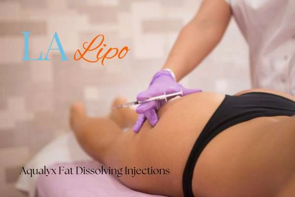 Woman having fat dissolving injections Greater London (Tower Hamlets) on thighs