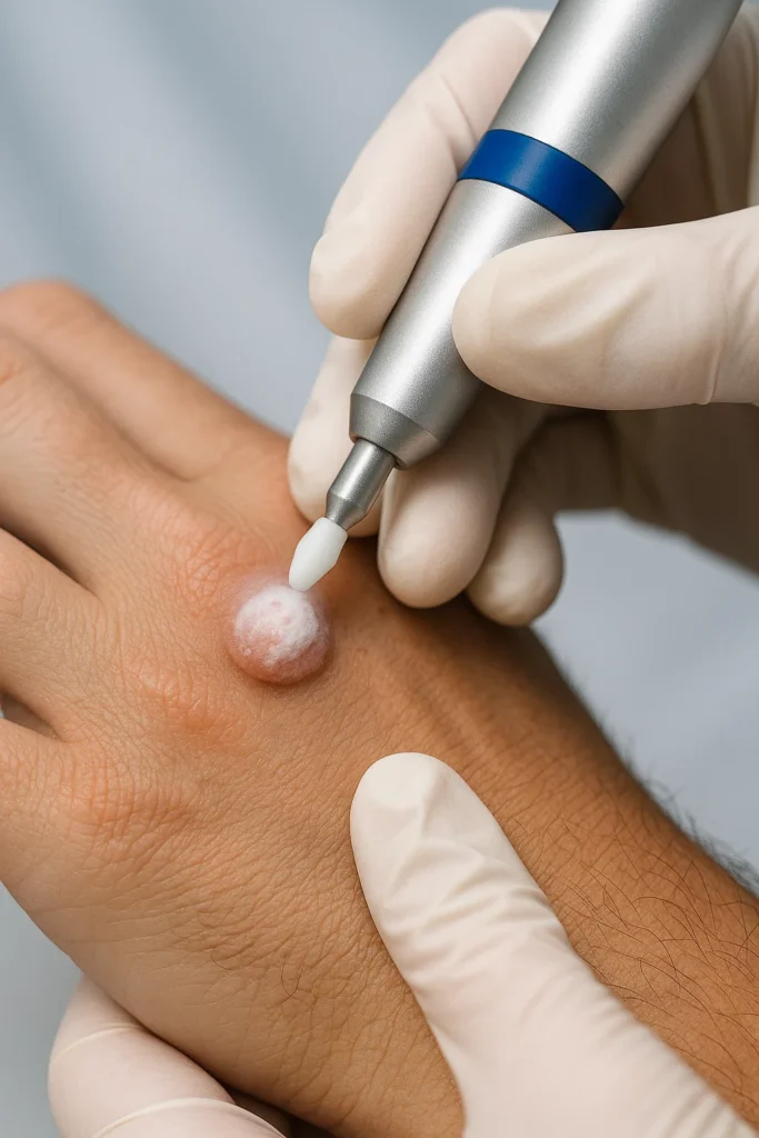 example of wart removal Greater London (Tower Hamlets) using cryopen