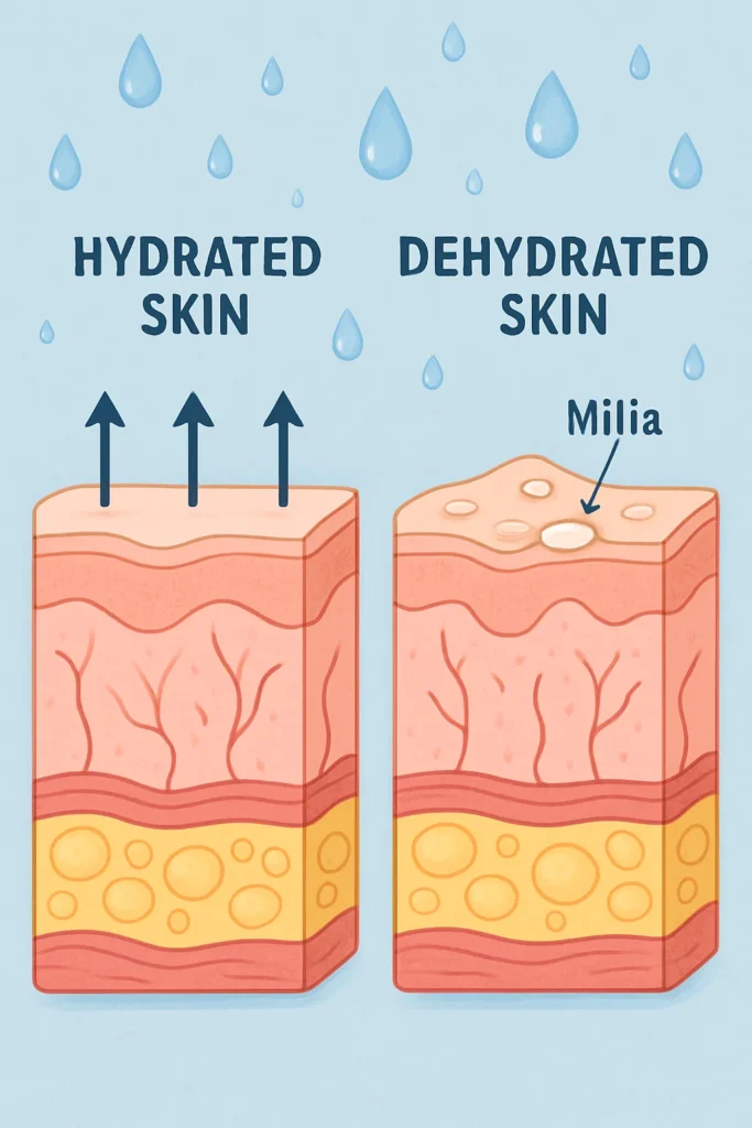 The importance of hydration and milia production Greater London (Tower Hamlets)