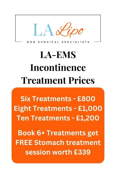 LA-EMS Incontinence Treatment Prices Greater London (Tower Hamlets)