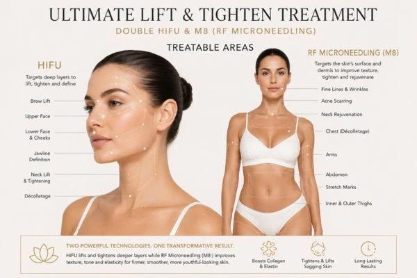 Areas of the body that can be treated - ultimate skin tighten treatment Greater London (Tower Hamlets)