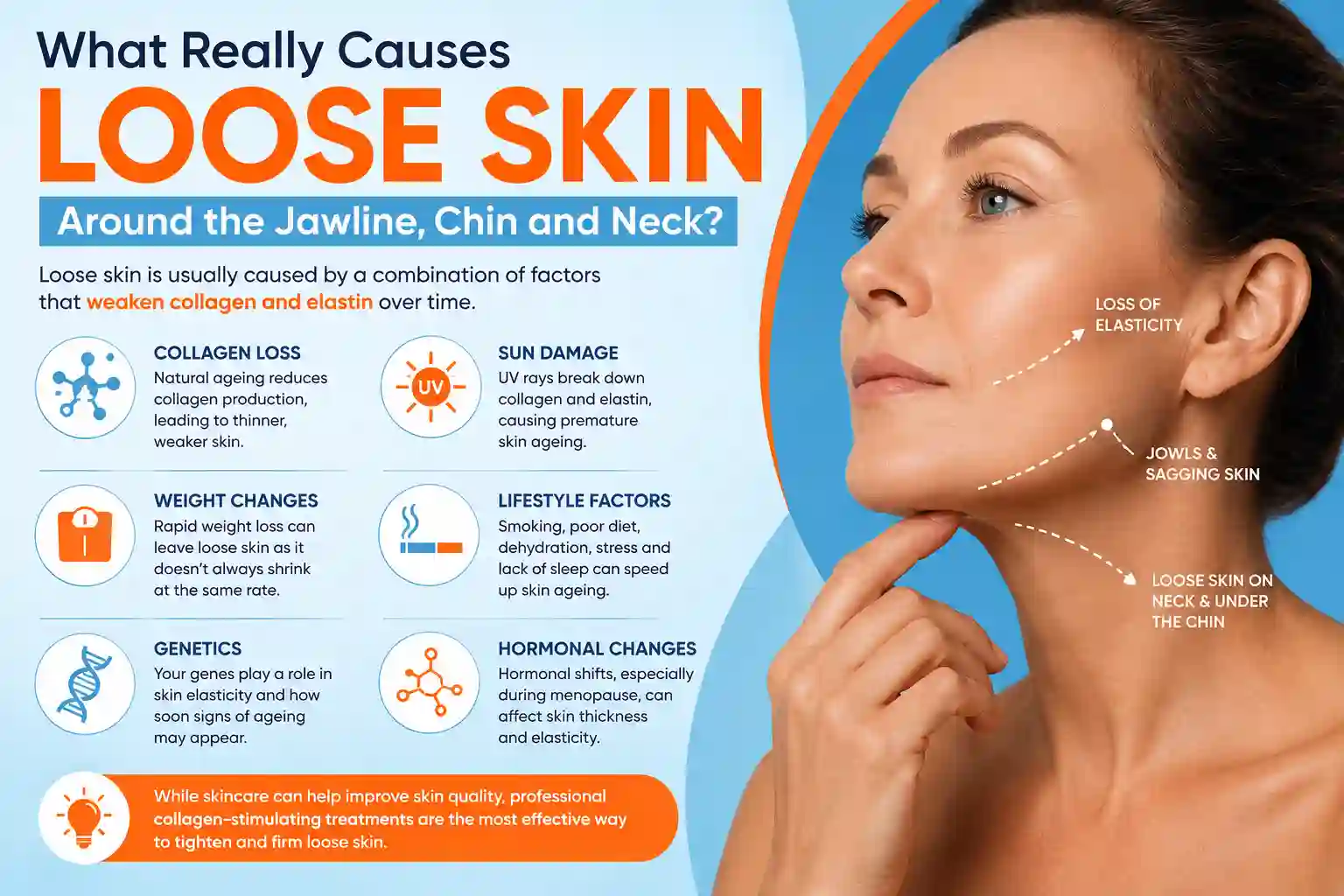 What Really Causes Loose Skin Around the Jawline, Chin and Neck Greater London (Tower Hamlets)?